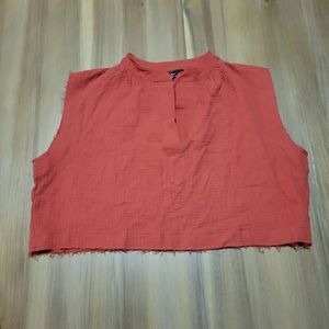 Lulus Crop top Orange Size medium Sleeveless